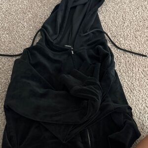 Forever 21 Black Hooded Jacket